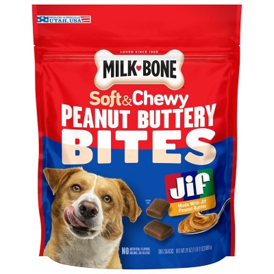 Milk-Bone, Peanut Buttery Bites, Soft Dog Treats with Jif Peanut Butter, 24 oz.