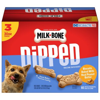 Milk-Bone Peanut Butter Dipped Dog Biscuits (90 oz.) - Sam's Club