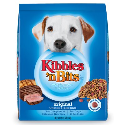 Kibble bits dog food best sale