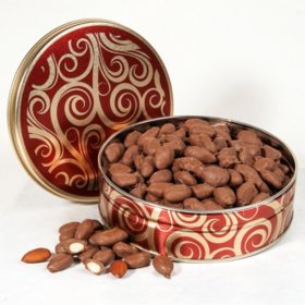 Chocolate Covered Almonds Gift Tin 15 oz.