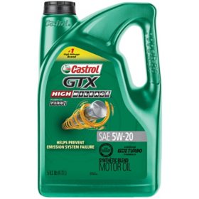 Castrol GTX High Mileage 5W20 5 quarts, 3 pk