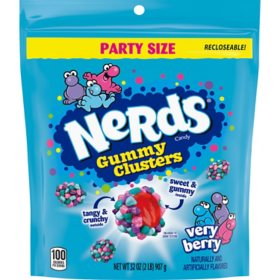 Nerds Very Berry Gummy Clusters, Party Size, 32 oz.