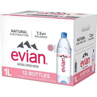 Evian Water - 12/ 1L bottles - Sam's Club