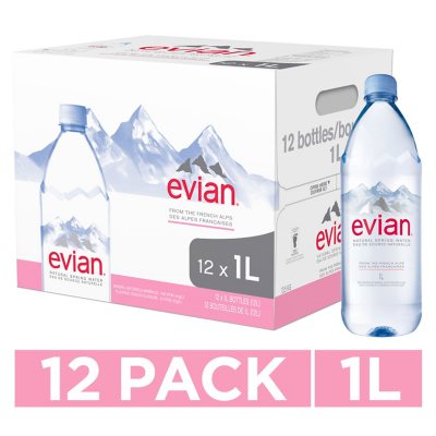 evian Natural Spring Bottled Water (1L., 12 pk.) - Sam's Club