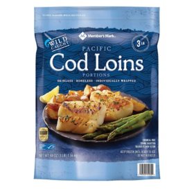 Member's Mark Pacific Cod Loins, Frozen 3 lbs.