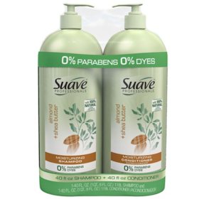 Suave Professionals Almond & Shea Butter Shampoo & Conditioner, 40 fl. oz., 2 pk.