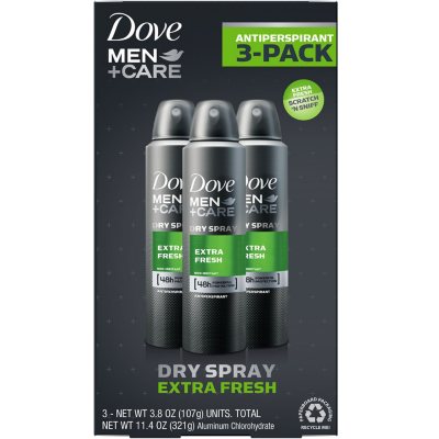 Dove Men+Care Extra Fresh Dry Spray (3.8 oz., 3 pk.) - Sam ...