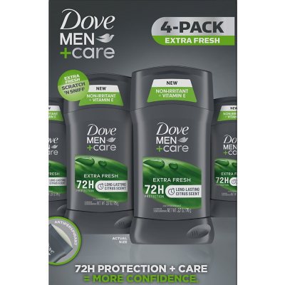 Dove Men+Care Antiperspirant Deodorant, Extra Fresh, 2.7 oz., 4 pk ...