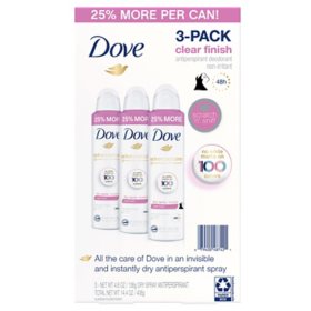 Dove Women's Invisible Dry Spray Antiperspirant Deodorant, 4.8 oz., 3 pk.