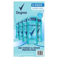 Degree Shower Clean Deodorant, 5 pk.