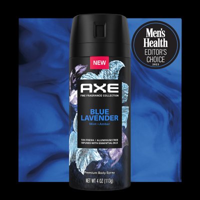 AXE Fine Fragrance Premium Deodorant Body Spray for Men, Blue Lavender (4.0  oz., 3 pk.) - Sam's Club