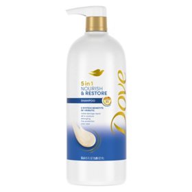 Dove Nourish & Restore 5-in-1 Shampoo, 33.8 fl. oz.