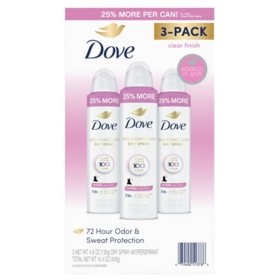 Dove Advanced Care Clear Finish Antiperspirant Spray (4.8 oz., 3 pk.)
