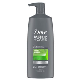 Dove Men+Care 2-in-1 Shampoo + Conditioner, Fresh & Clean, 40 fl. oz.