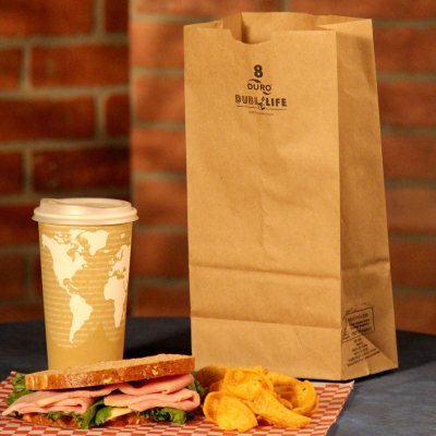 Duro 4 lb. Brown Paper Bag - 500/Bundle