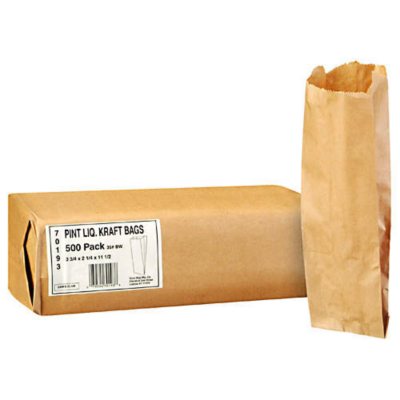 Duro Bag Liter Liquor Kraft Bags - 500 Ct.