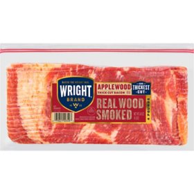 Wright Brand Applewood Smoked Thick Cut Bacon (4 lbs.)