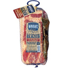 Wright Brand Texas BBQ Glazed Bacon, 4 lbs.