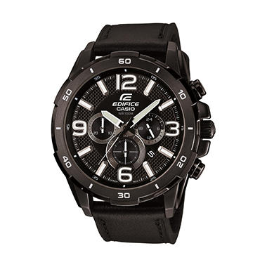 Casio Men’s Edifice Chronograph Watch with Leather Band