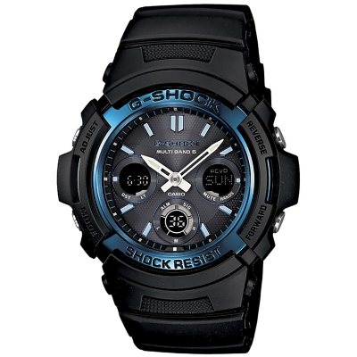 Casio Men's G-Shock Solar-Powered Black Resin Sport Watch 