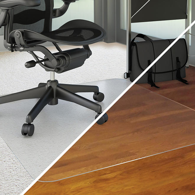 Deflecto 36"x48" ALL SURFACE Rectangle Chairmat for Low Pile Carpet or Hard Floors