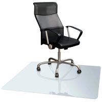 Deflect-O 36” x 48” Rectangle Clear Vinyl Chair Mat for Low Pile Carpet