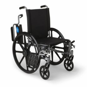 Medline K4 Basic Wheelchair Removable Desk Length Armrests And Swing Away Leg Rests 20 X 18 Seat Sam S Club