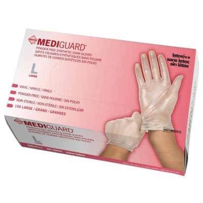 Vinyl Synthetic Exam Gloves, Large, 10 boxes - ct. each - Sam's Club