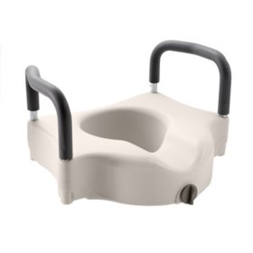 Raised Locking Toilet Seat with Arms