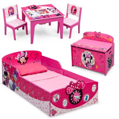 delta children minnie mouse deluxe 3-piece toddler bedroom set