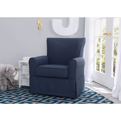 Blue nursery rocking online chair