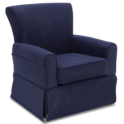 Delta Children Benbridge Nursery Glider Swivel Rocker Chair, Navy