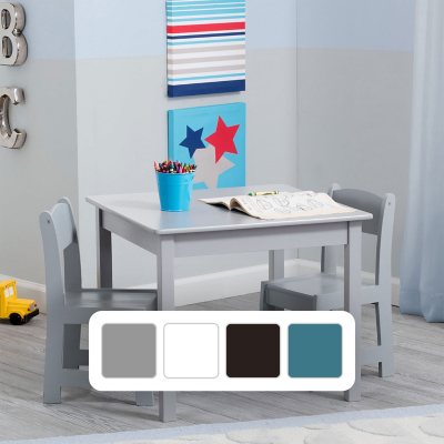 Delta Children Kids' Table and Chair Set 4 Chairs Included - Gray/Blue