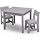 Grey, variant on Delta Children MySize Kids' Wood Table and Chair Set - 2 Chairs, Assorted Colors