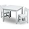 Bianca White, variant on Delta Children MySize Kids' Wood Table and Chair Set - 2 Chairs, Assorted Colors