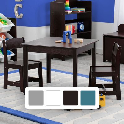 UPC 080213075040 product image for Delta Children MySize Kids Wood Table and Chair Set (2 Chairs Included), Dark Ch | upcitemdb.com