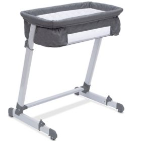 By The Bed City Sleeper Bassinet + Portable Crib, Gray Tweed