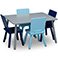 Grey/Blue, variant on Delta Children Kids' Table and Chair Set (4 Chairs Included), Assorted Colors