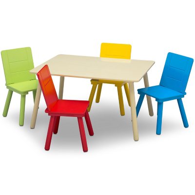 Delta Children Kids Table and Chair Set 4 Chairs Included Assorted Colors Sam s Club