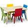Natural/Primary, variant on Delta Children Kids' Table and Chair Set (4 Chairs Included), Assorted Colors