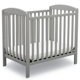 Delta Children Mini Crib with Mattress, Choose Color