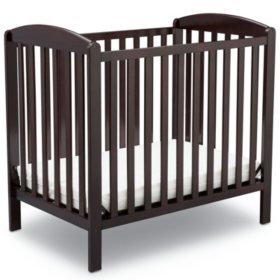 Delta Children Mini Crib with Mattress, Choose Color