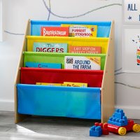 Delta Children Sling Book Rack Bookshelf for Kids, Assorted Colors