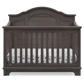 Simmons Kids Asher 6-in-1 Convertible Crib with Toddler Rail, Choose Color