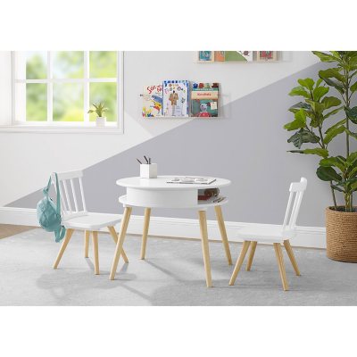 Childrens table and 2024 chairs set with storage