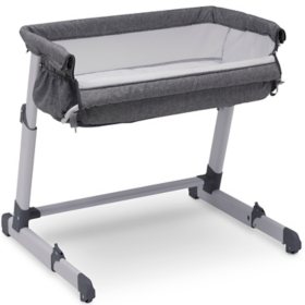 Dream Bedside Baby Bassinet Sleeper With Breathable Mesh, Grey