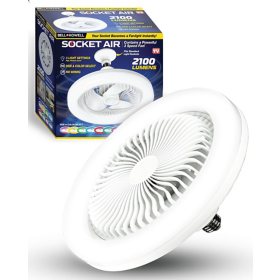 Bell + Howell Socket Air Fan LED Color Changing Ceiling Fan Light