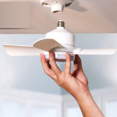 Bell + Howell 15.7 in. Indoor White Ceiling Fan with Remote, LED Light,  Socket 8563ENCBQH - The Home Depot