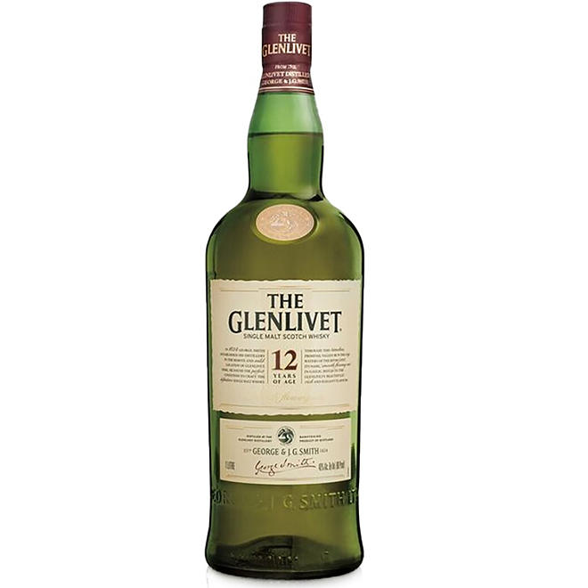 The Glenlivet 12 Year Single Malt Scotch Whisky (1 L)