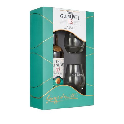 THE GLENLIVET 750ML W/GLASSES Sam's Club